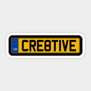 CRE8TIVE Plate Sticker